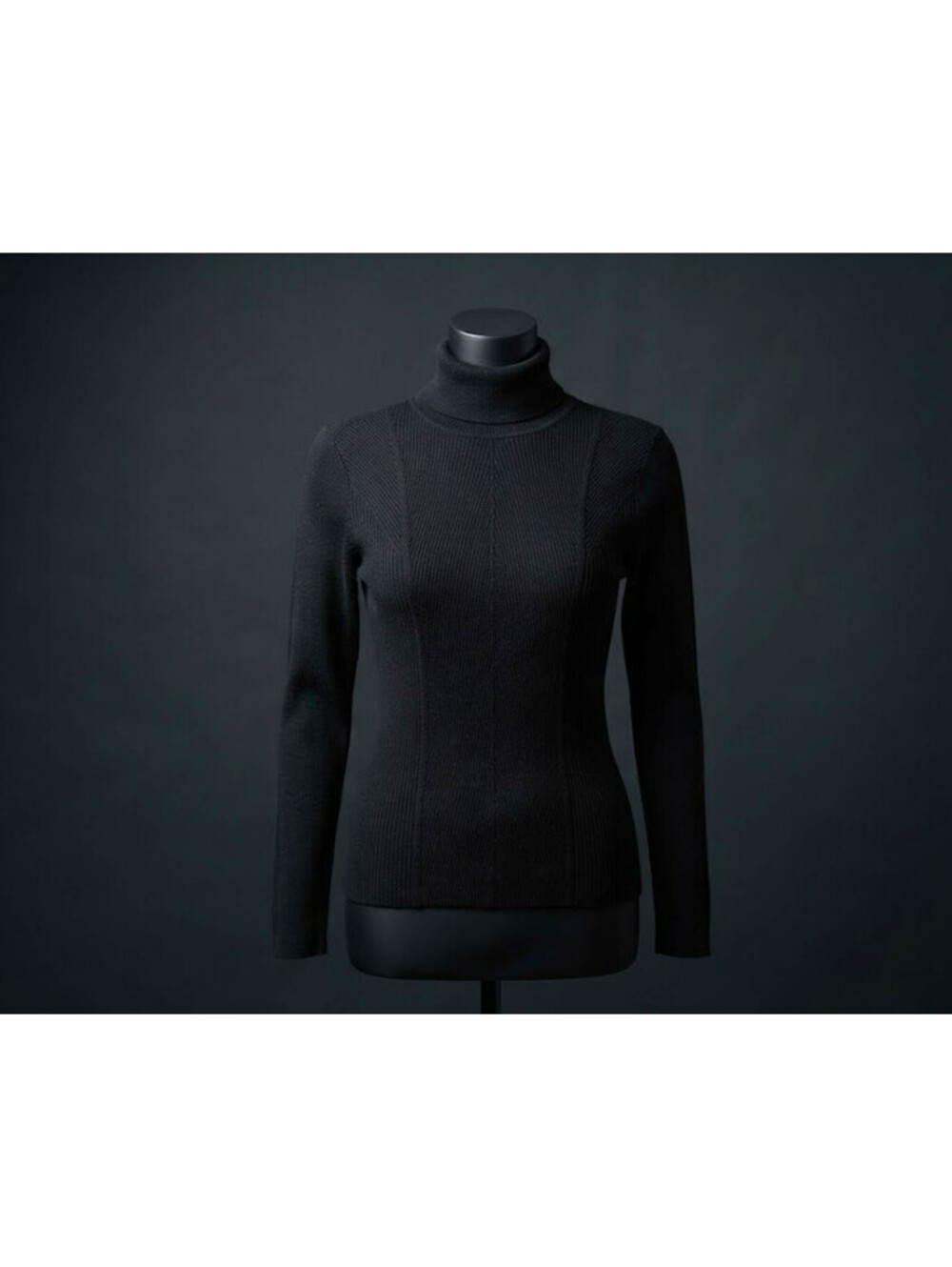 Cato Black Ribbed Turtleneck Sweater Size L Long Sleeve Stretch